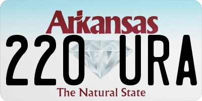AR license plate 220URA