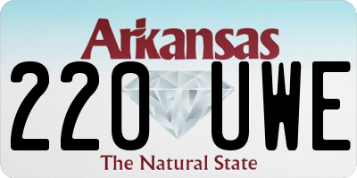 AR license plate 220UWE