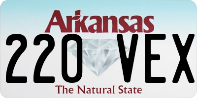 AR license plate 220VEX
