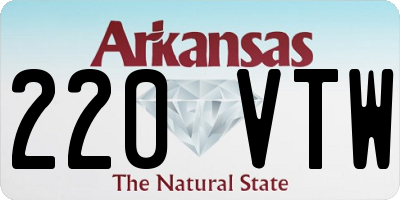 AR license plate 220VTW