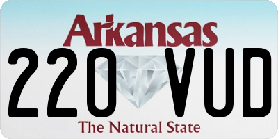 AR license plate 220VUD