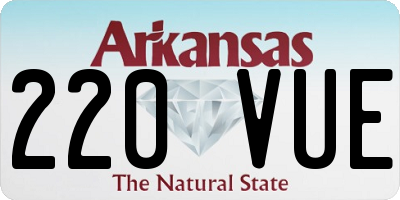 AR license plate 220VUE