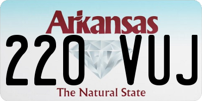 AR license plate 220VUJ