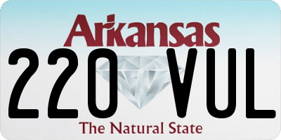 AR license plate 220VUL