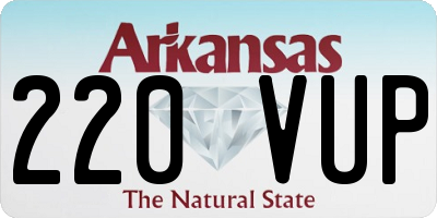 AR license plate 220VUP