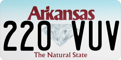 AR license plate 220VUV