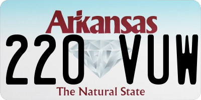 AR license plate 220VUW