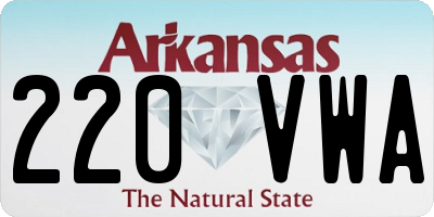AR license plate 220VWA