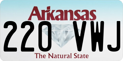 AR license plate 220VWJ