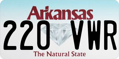AR license plate 220VWR