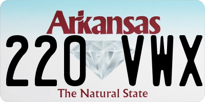 AR license plate 220VWX