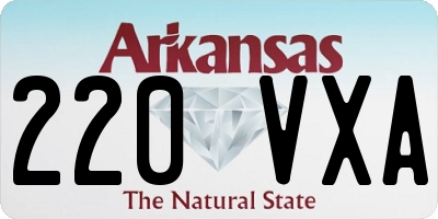 AR license plate 220VXA