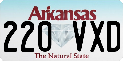 AR license plate 220VXD