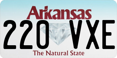 AR license plate 220VXE
