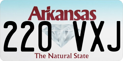 AR license plate 220VXJ