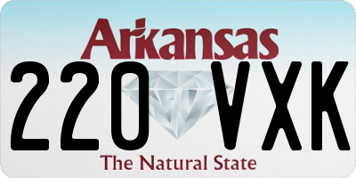 AR license plate 220VXK