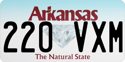 AR license plate 220VXM
