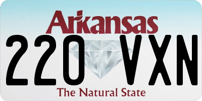AR license plate 220VXN