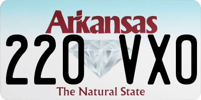 AR license plate 220VXO