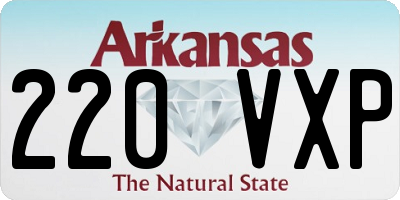AR license plate 220VXP