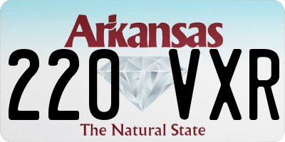 AR license plate 220VXR