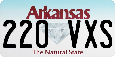 AR license plate 220VXS