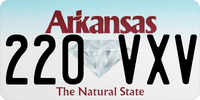 AR license plate 220VXV