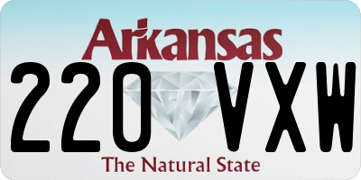 AR license plate 220VXW