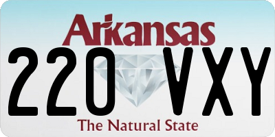 AR license plate 220VXY