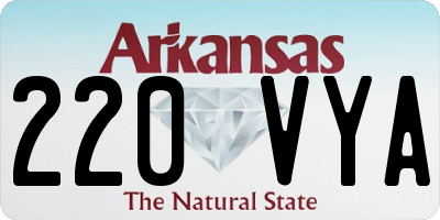 AR license plate 220VYA