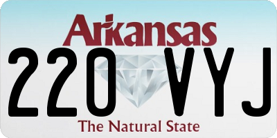 AR license plate 220VYJ