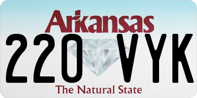 AR license plate 220VYK