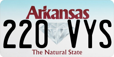 AR license plate 220VYS