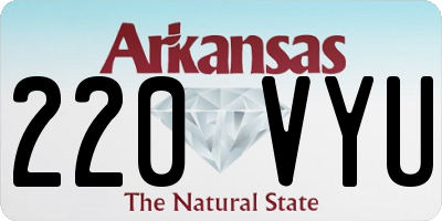 AR license plate 220VYU