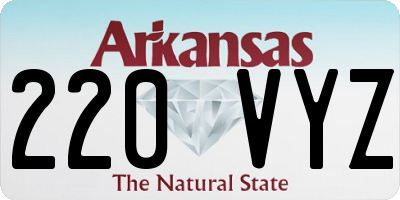 AR license plate 220VYZ