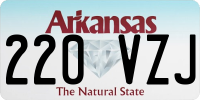 AR license plate 220VZJ