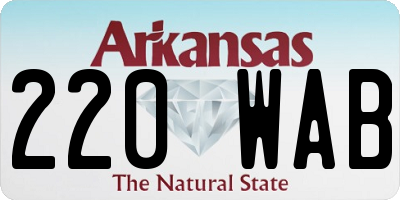 AR license plate 220WAB