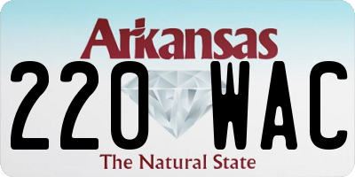 AR license plate 220WAC
