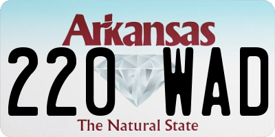 AR license plate 220WAD