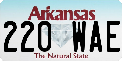 AR license plate 220WAE