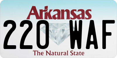 AR license plate 220WAF