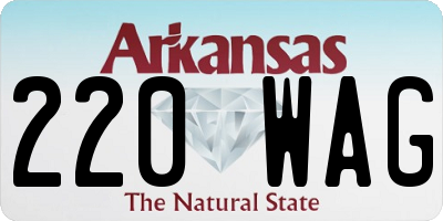 AR license plate 220WAG