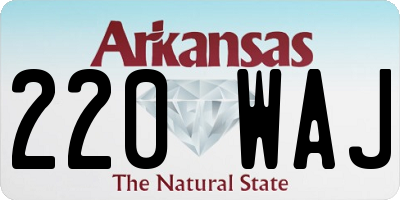 AR license plate 220WAJ