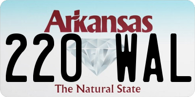 AR license plate 220WAL