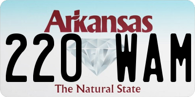 AR license plate 220WAM