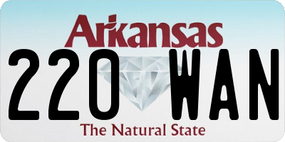 AR license plate 220WAN