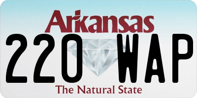 AR license plate 220WAP