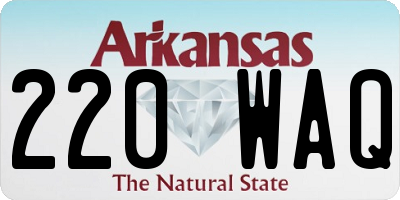 AR license plate 220WAQ