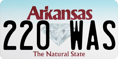 AR license plate 220WAS