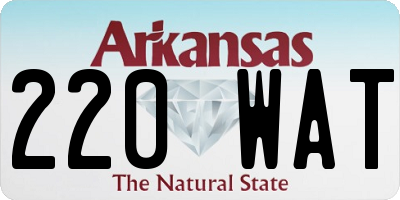 AR license plate 220WAT